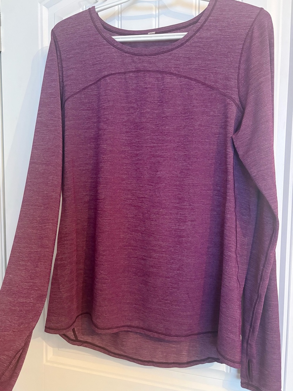 Lululemon Long Sleeve Heathered Purple Top - Size 12